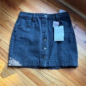 Pull & Bear Black Denim Skirt